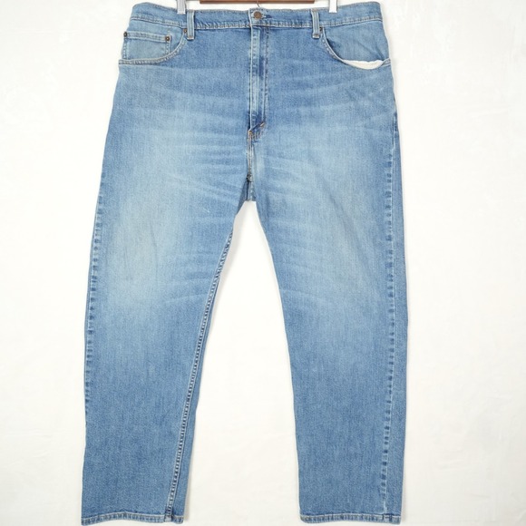Levis 505 Mens‎ Actual 38x30 Straight Leg Regular Fit Jeans Blue Mid-Rise Denim - Picture 1 of 9